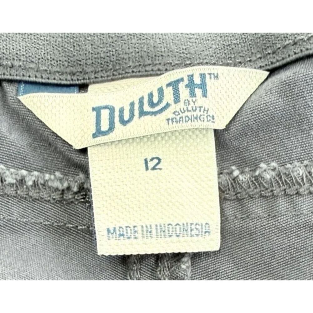 Duluth Trading Co Ankle Pants Womens 12 Gray Stretch Hiking Trousers Fit 32x26 - Picture 7 of 9
